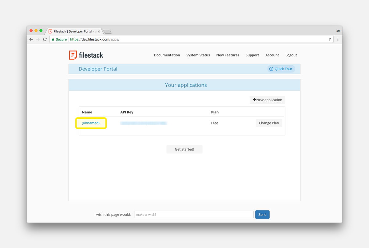 Filestack developer portal Filestack developer portal