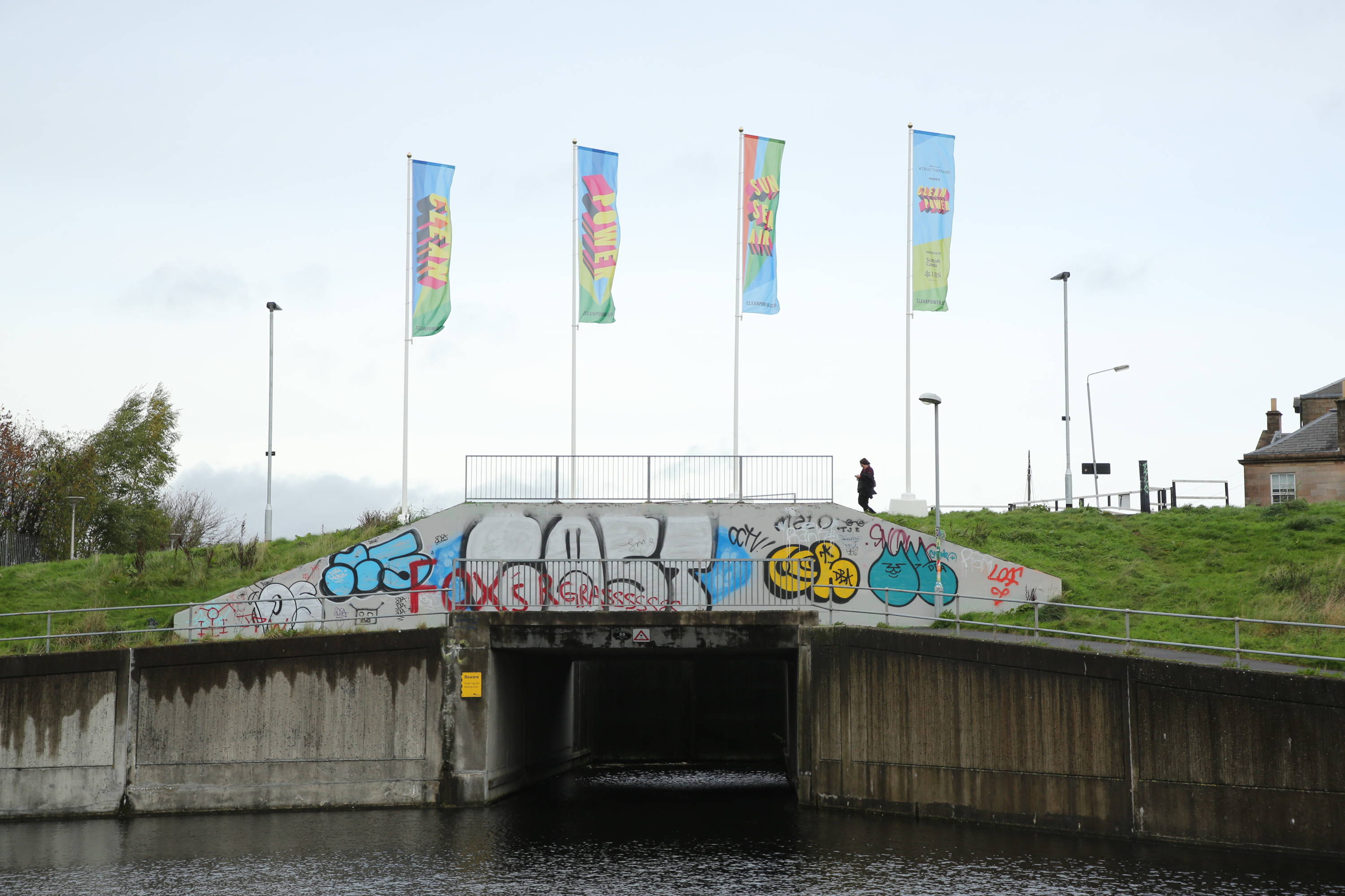 Our Scottish Canals activation featuring Morag's flags