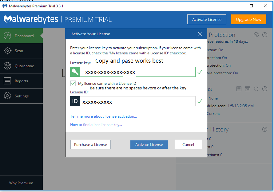 Transfer Malwarebytes License Key to Another Device