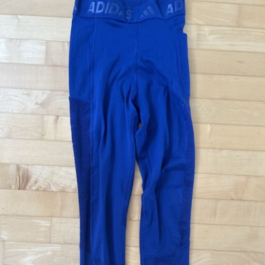 Adidas Blaue Leggins mit Tasche