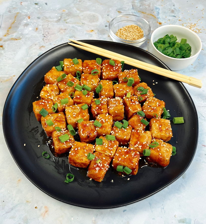 Crispy Keto Air-Fried Tofu