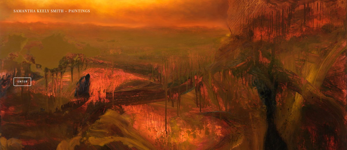 Screenshot of Samantha Keely Smith, from the squarespace artist websites collection.