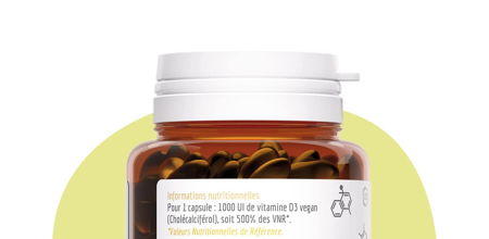 Vitamine D3 végétale en capsules