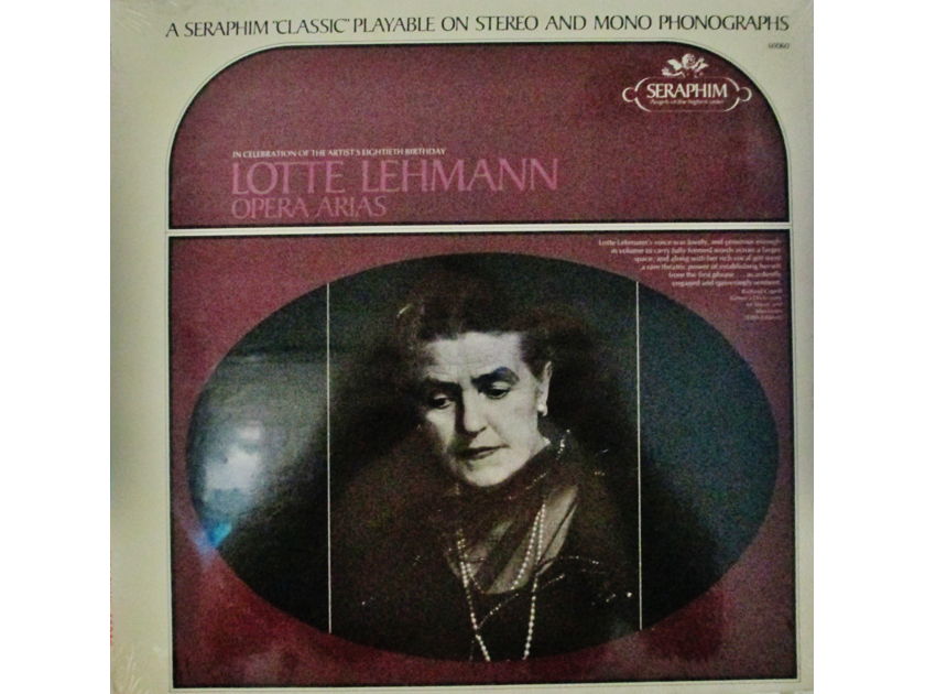 LOTTE LEHMANN (FACTORY SEALED CLASSICAL LP) - OPERATIC ARIAS AN 80TH BIRTHDAY CELEBRATION SERAPHIM 60060