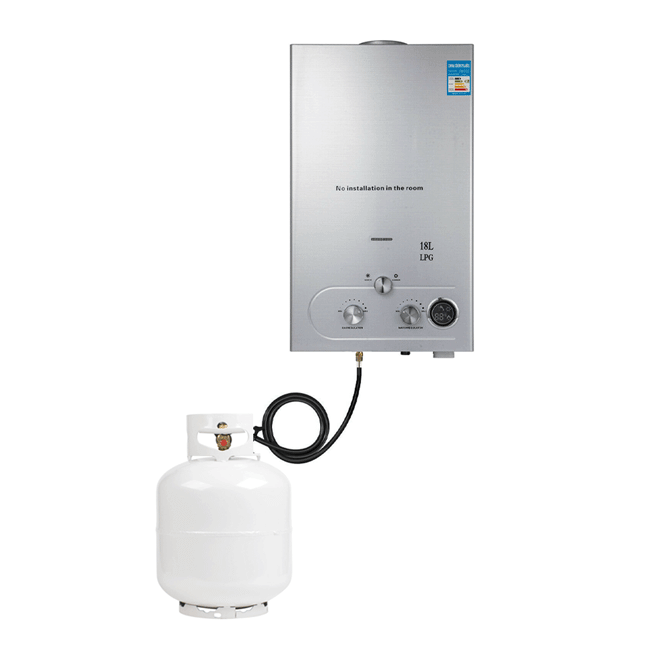 Instant Gas Powered On Demand Tankless Hot Water Heater With Shower Head