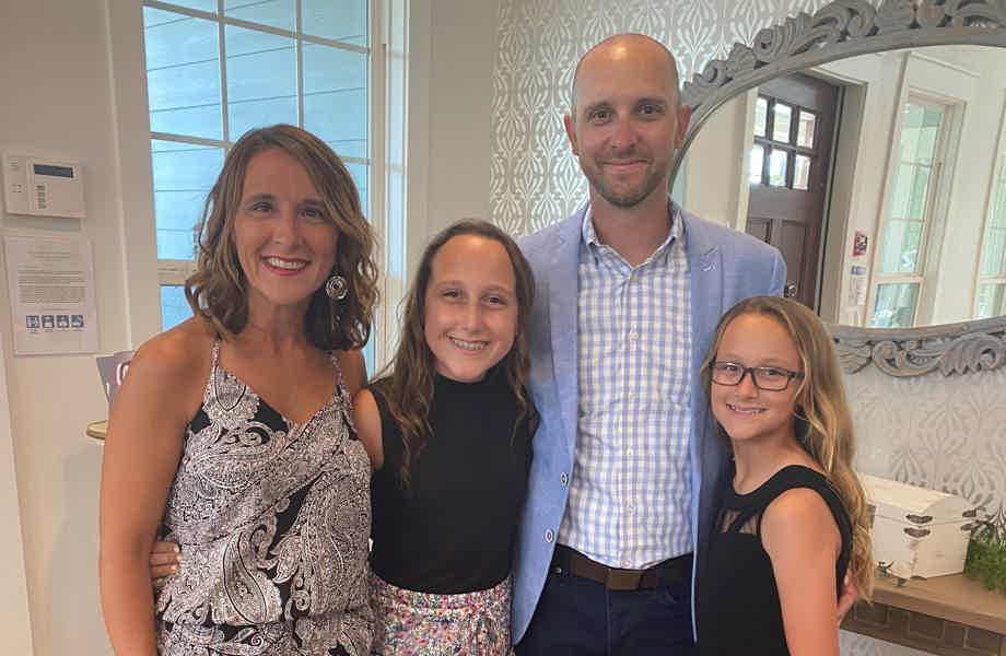 Franchise Owners of Primrose School Josh and Rosemary with their daughters