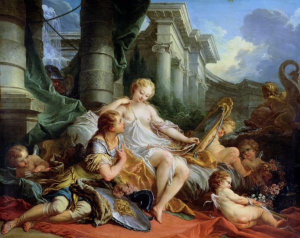 Франсуа Буше (Francois Boucher) «Ринальдо и Армида», 1734, (135,5 x 170,5; Париж, Лувр)