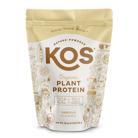 KOS Organic Plant Protein, Vanilla, 14 Servings