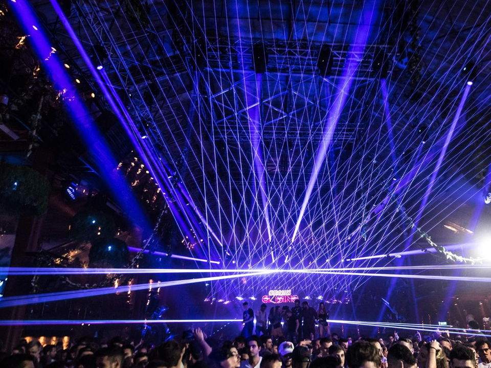 Light show at Amnesia Ibiza