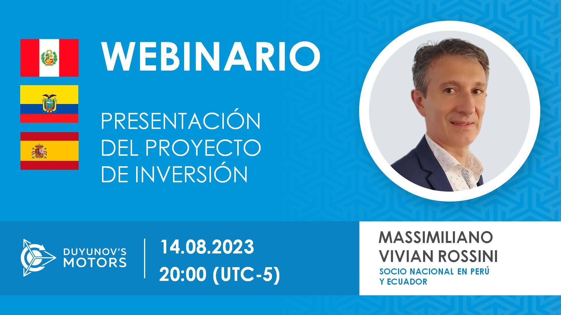 Peru. Presentación del proyecto de inversión "Motores de Duyunov"