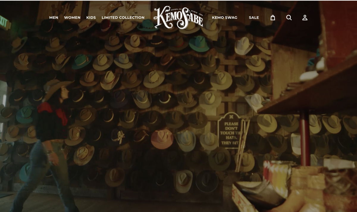 Screenshot of KemoSabe, from the ecommerce websites collection.