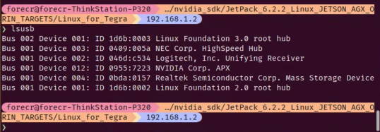 lsusb command's result