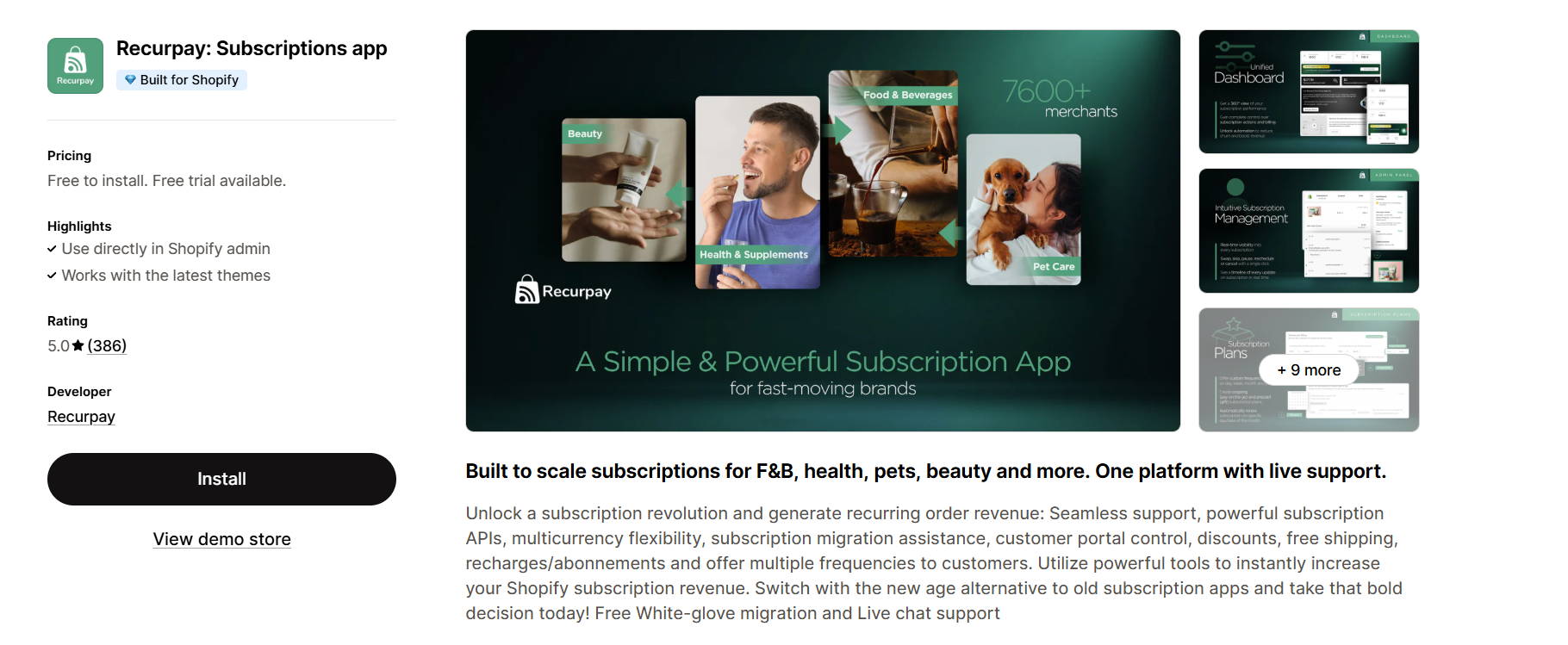 recurpay subscriptions app