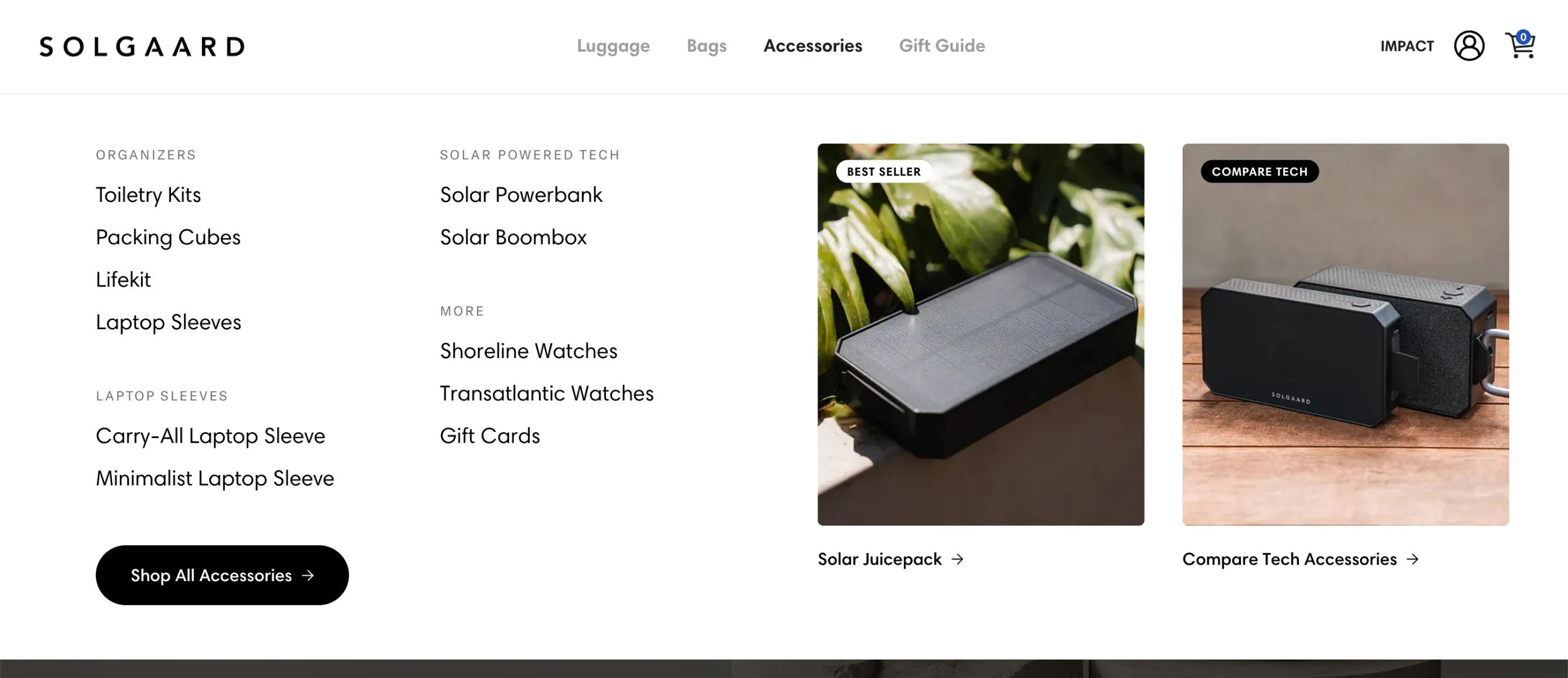 example of shopify mega menu