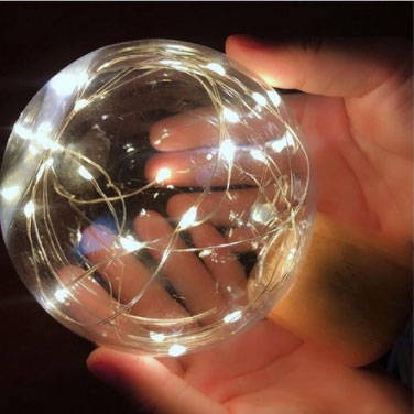 Crystal ball fairy lights lamp - fairy lights night lamp for kids room, living room or bedroom. Beautiful fairy light decoration.