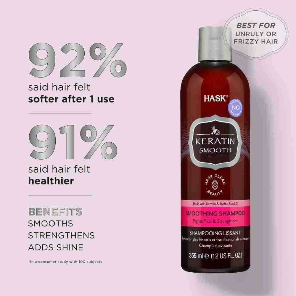Hask Keratin Smooth Smoothing Shampoo 355 Ml - Image 4