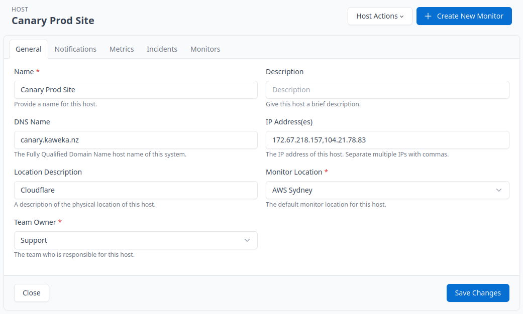 A host and some basic attributes