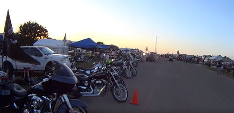 Texas Biker Rally sunset ride