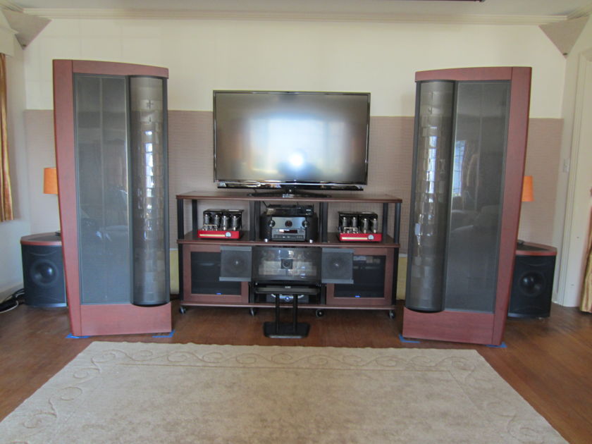 Martin Logan CLX ART Speakers and 2 Descent i Subwoofers with CLX crossovers and Stage Center Speaker