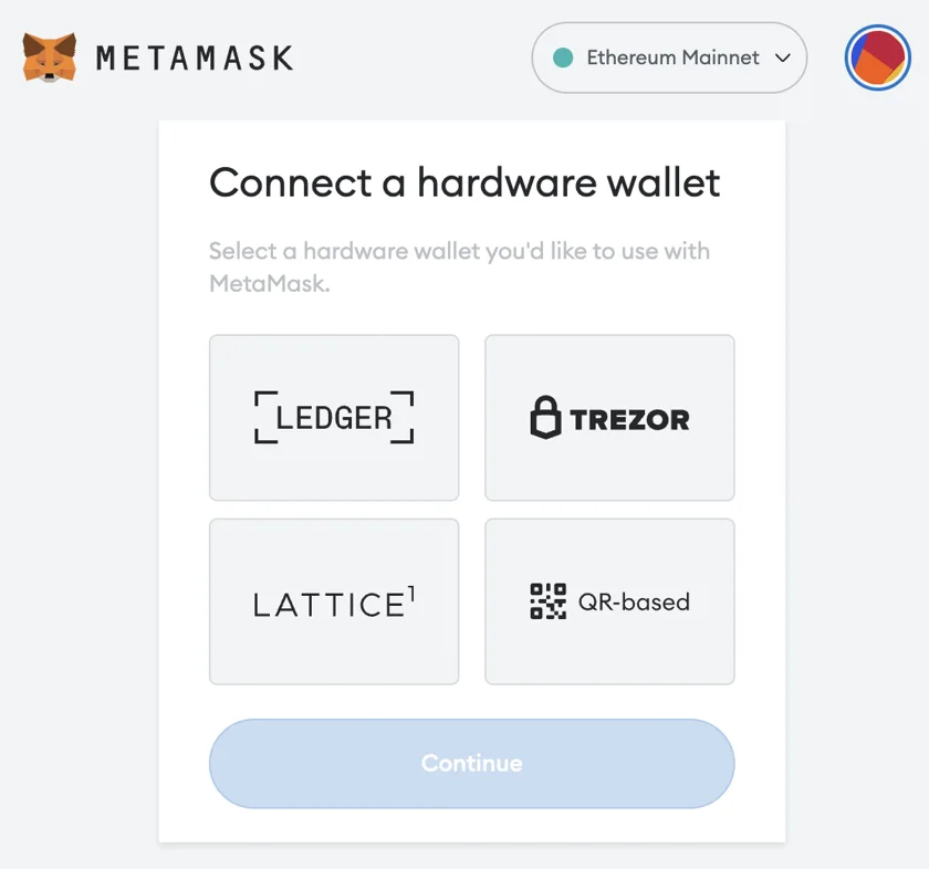 Connect Ledger to Metamask