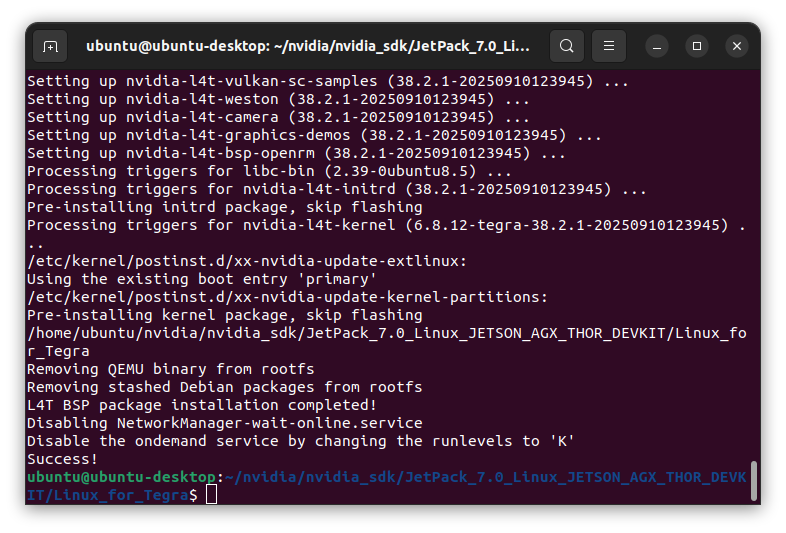 End of applying binaries