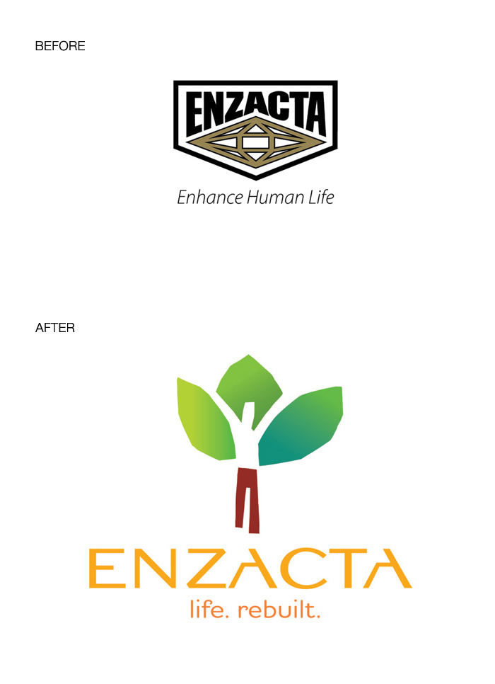 Before & After: Enzacta  Dieline - Design, Branding & Packaging