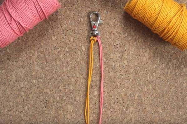 DIY face mask holder lanyard tutorial image 4