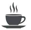 icon illustration pour des conseils de préparation une tasse avec de la vapeur