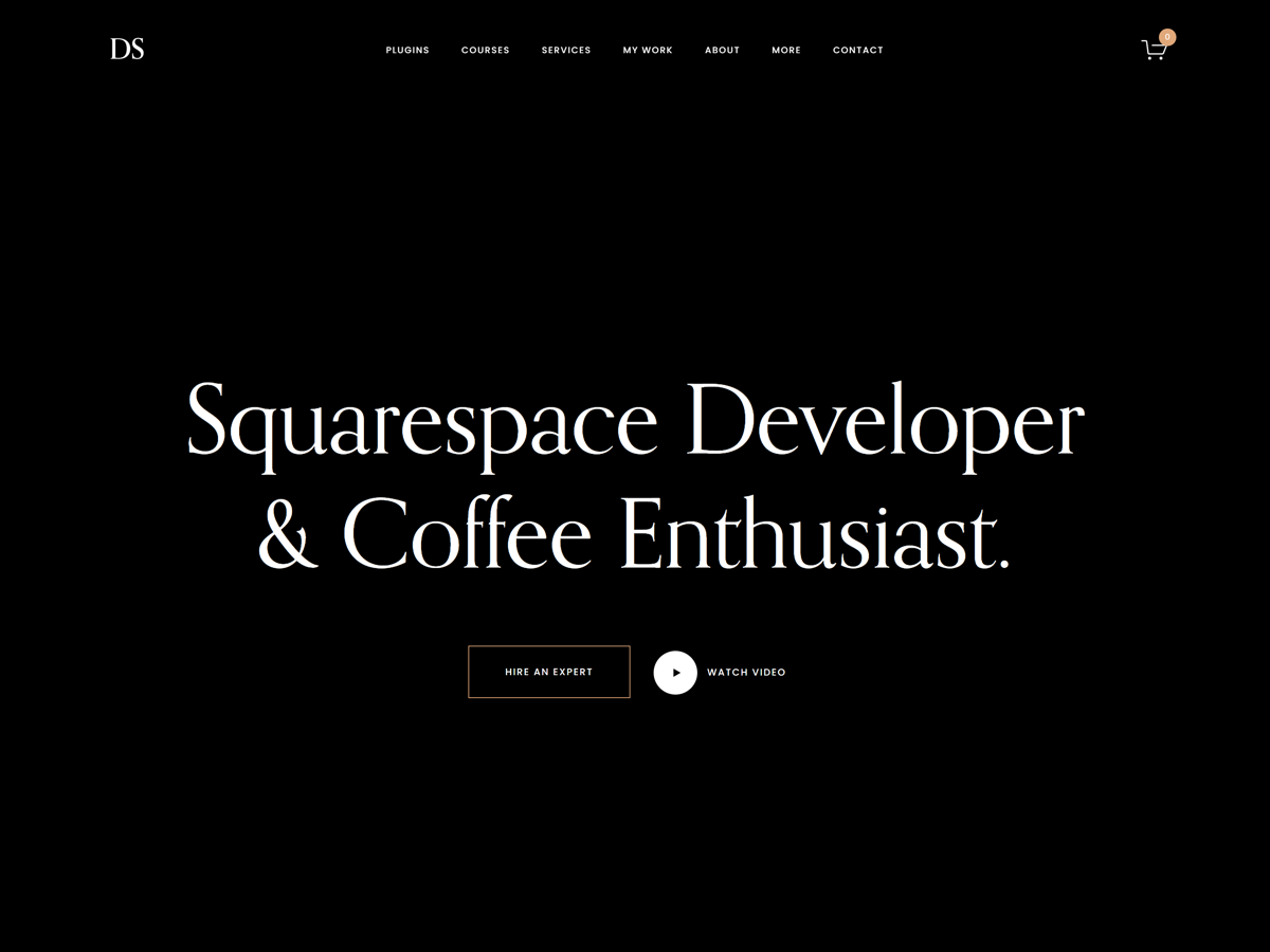 Screenshot of Devon Stank, from the designer & developer portfolios collection.