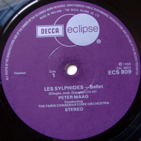DECCA ECLIPSE / PETER MAAG, - Chopin Les Sylphides, Del...