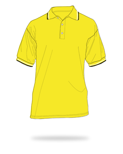 Yellow body + white and black stripes honeycombed color combination polo shirt sj clothing manila philippines