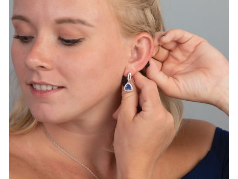 Simulated Tanzanite Earrings