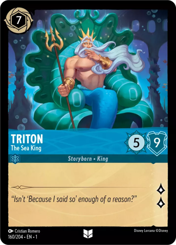 Triton card from Disney's Lorcana: The First Chapter.
