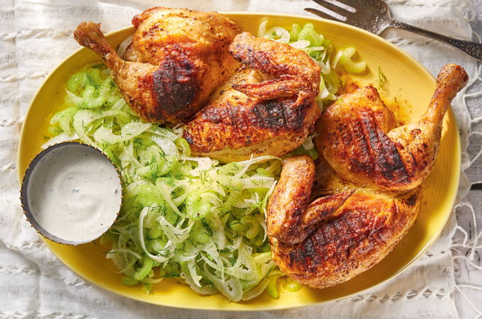 Poulet grillé à la sauce ranch