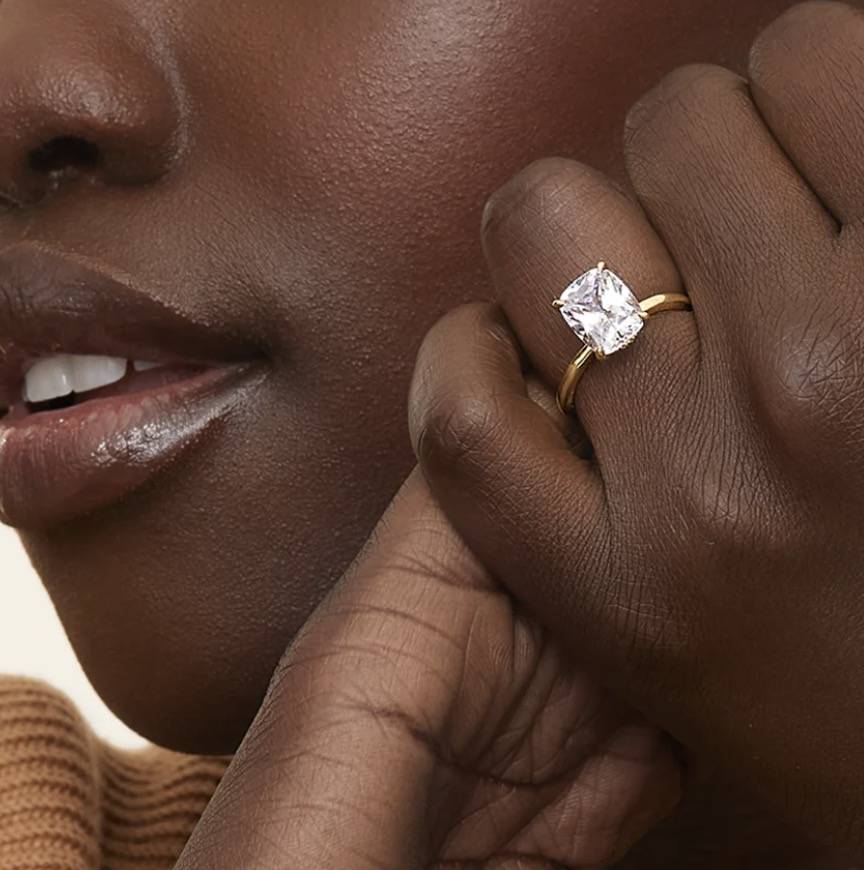 10k White Gold Heart-shaped Diamond Engagement Ring w/ 0.086 Carat  Brilliant Cut Diamonds, 1/4 in. (6.5mm) wide, size 8.5 | Amazon.com