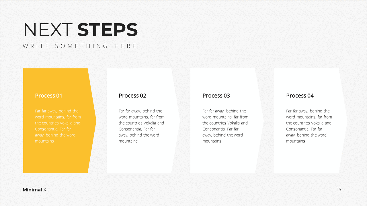 Minimal X Consulting Firm Proposal Presentation Template Next Steps
