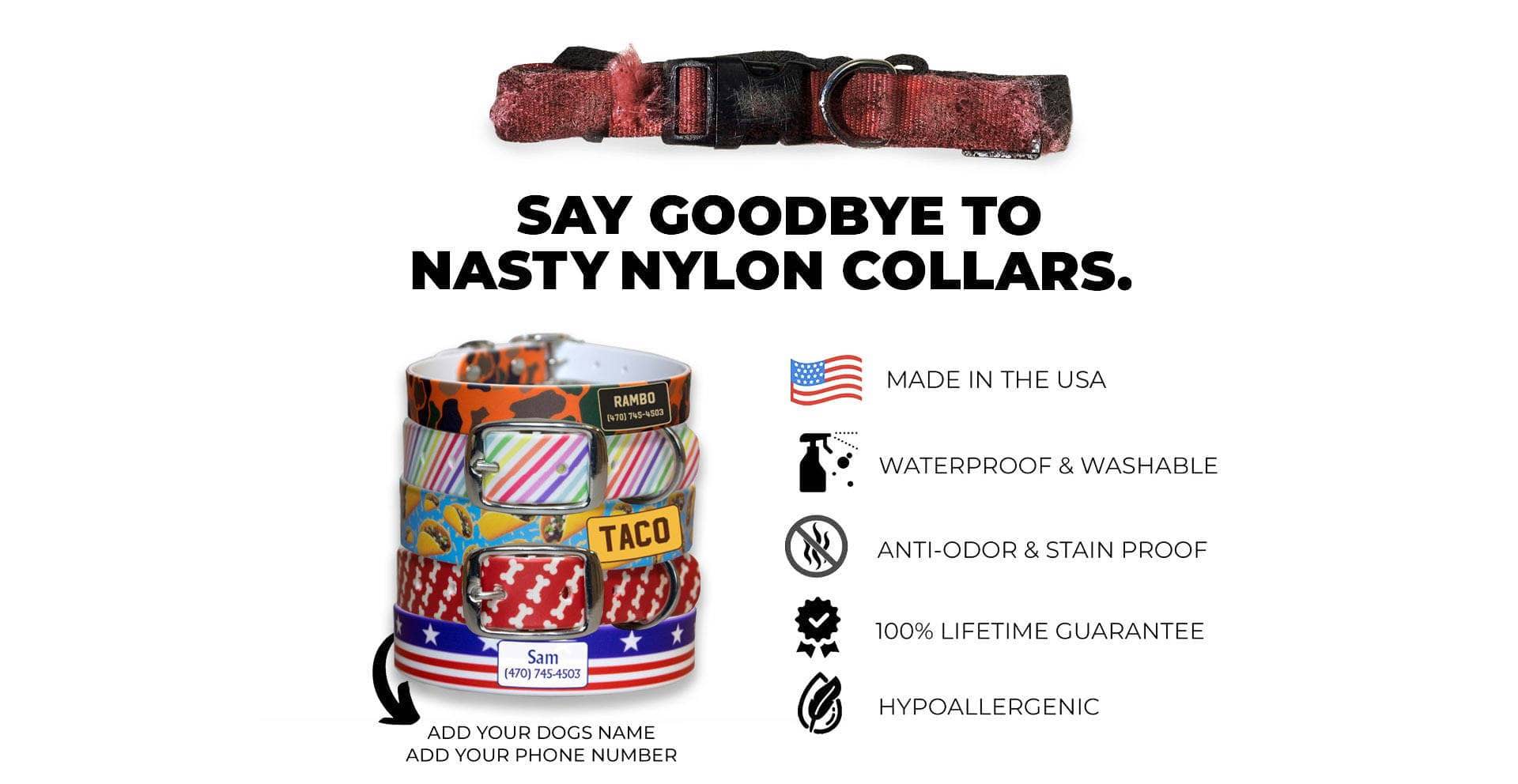 C4 collars next to list of benefits