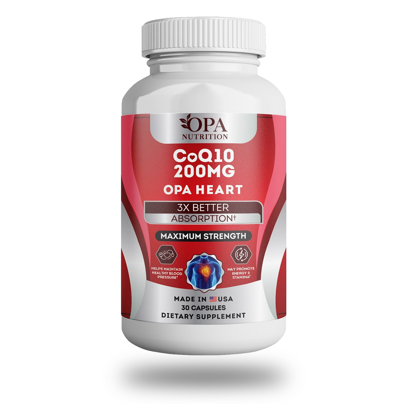 =ELEVATE YOUR ENERGY WITH OPA NUTRITION COQ10 CAPSULES