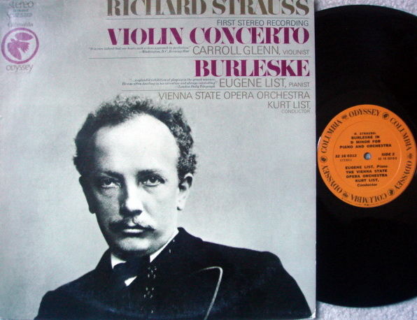 Columbia Odyssey / GLENN-LIST, - R Strauss Violin Conce...