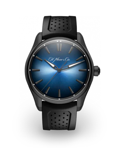 H.Moser & Cie. Pioneer Centre Seconds FUNKY BLUE BLACK EDITION