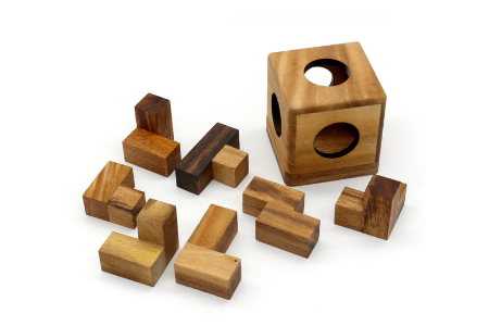 Wooden brain teaser puzzle gift box - 9 individual mechanical puzzle set in own box - Image 11