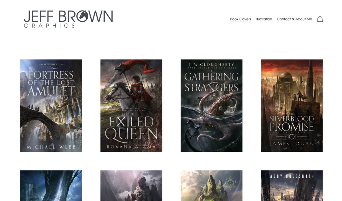 Screenshot of Jeff Brown Graphics, from the ecommerce websites collection.