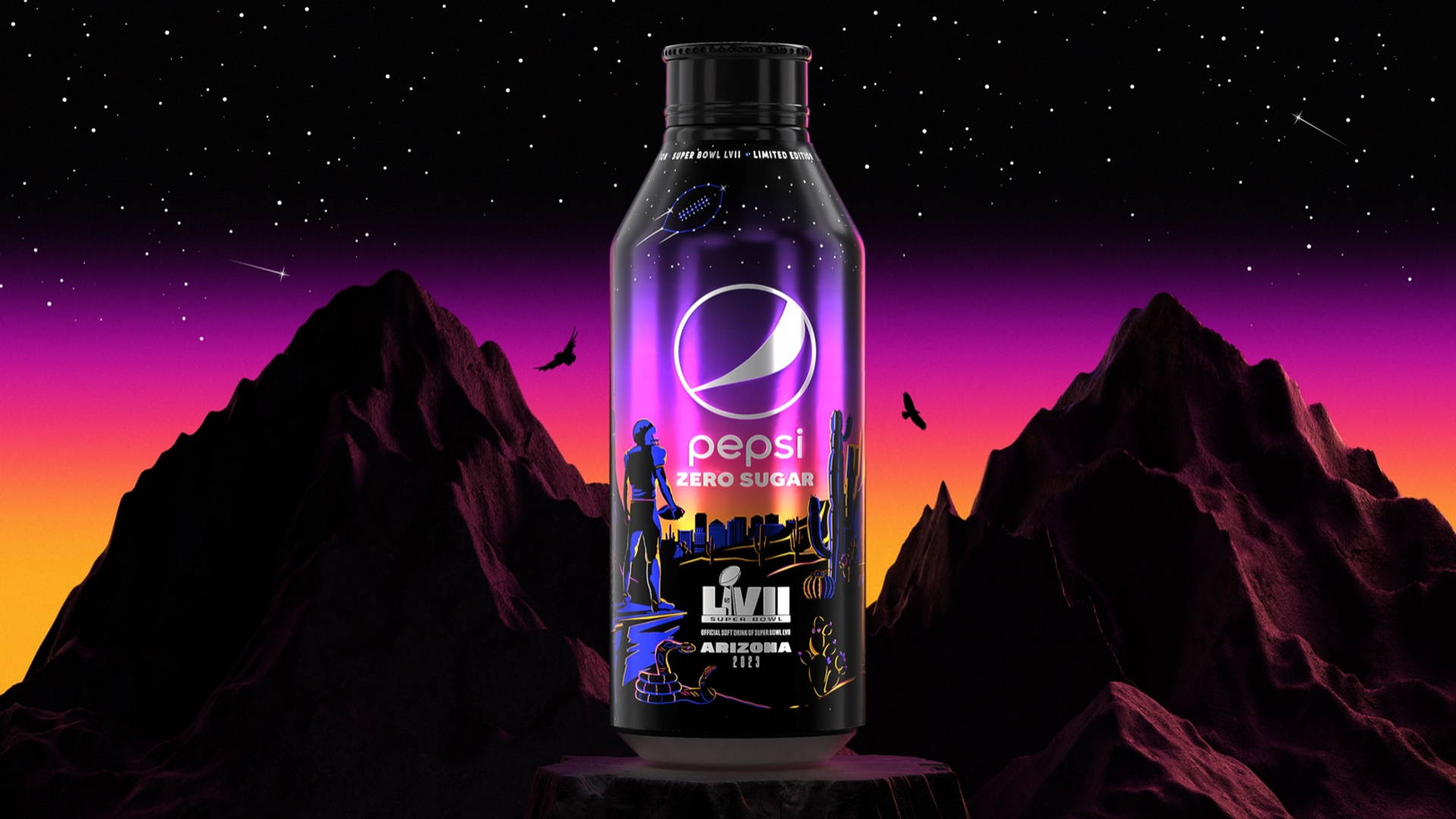 Featured image for Pepsi's Limited-Edition Super Bowl  Bottle Highlights Arizona’s Beauty
