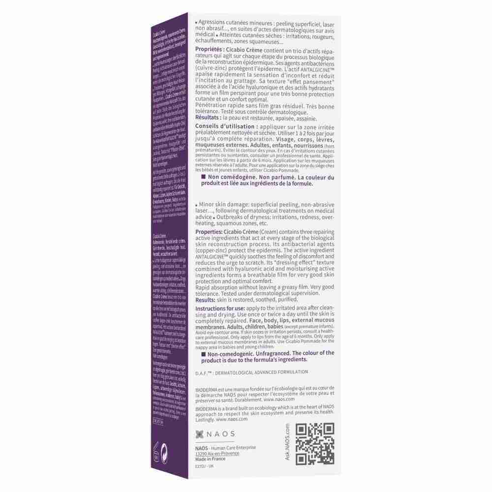 Bioderma Cicabio Crème Soothing Repairing Cream - 40ml - Image 4