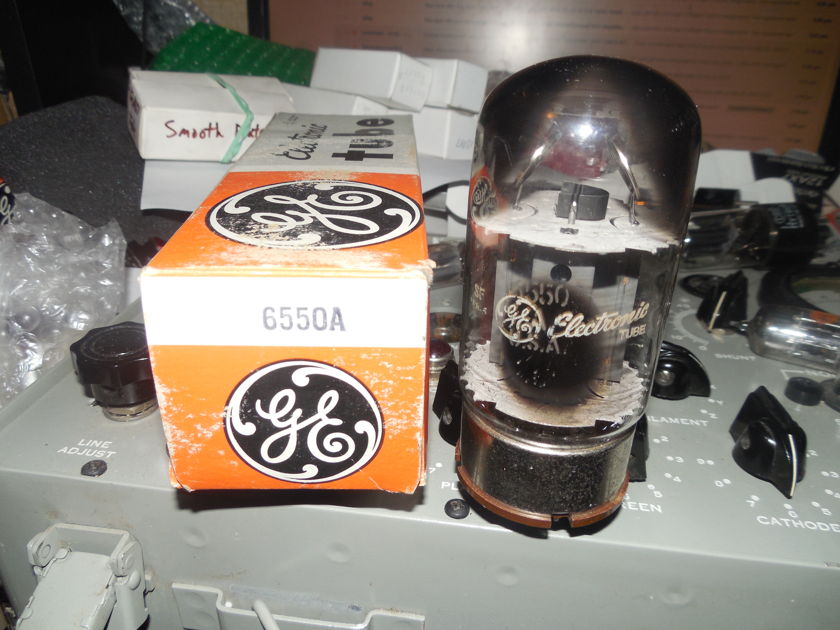 EXCELLENT STRONG USED GE  6550A TUBE WITH ORIGINAL BOX