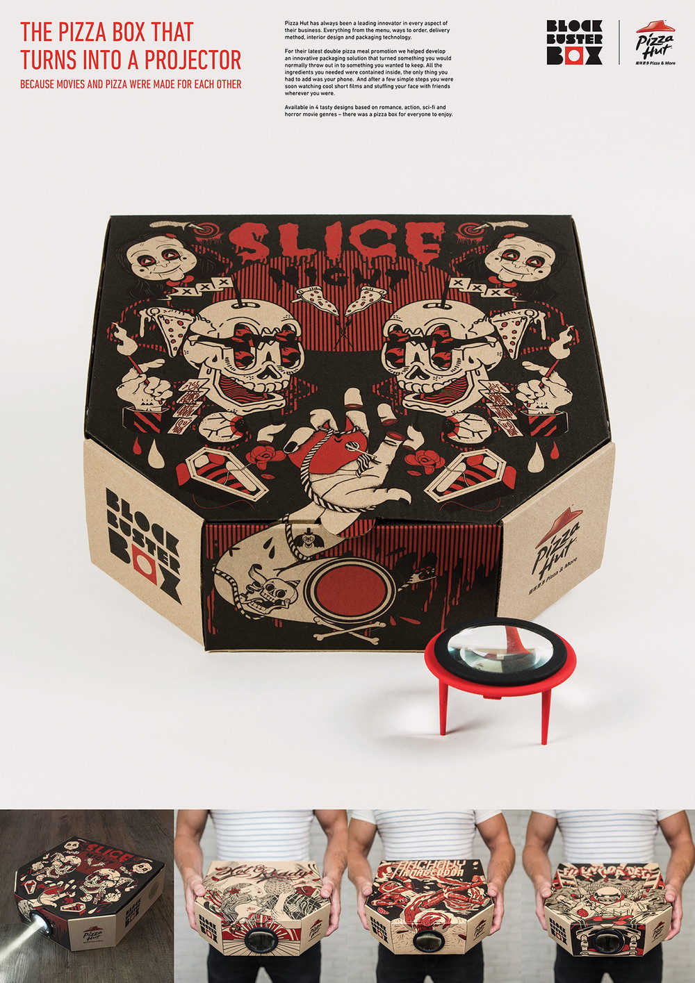 Pizza Hut Movie projector box