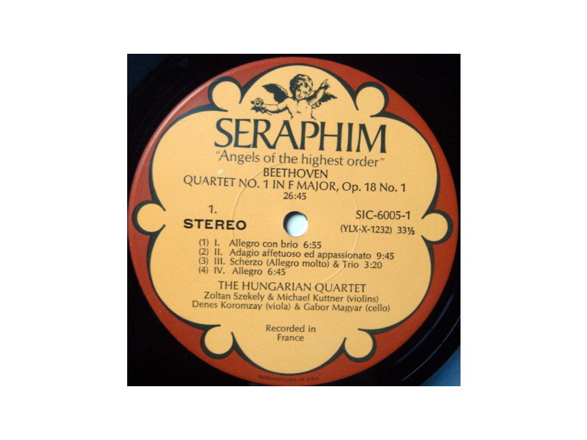 EMI Angel Seraphim / HUNGARIAN QT, - Beethoven The Early Quartets, MINT, 3LP Box Set!