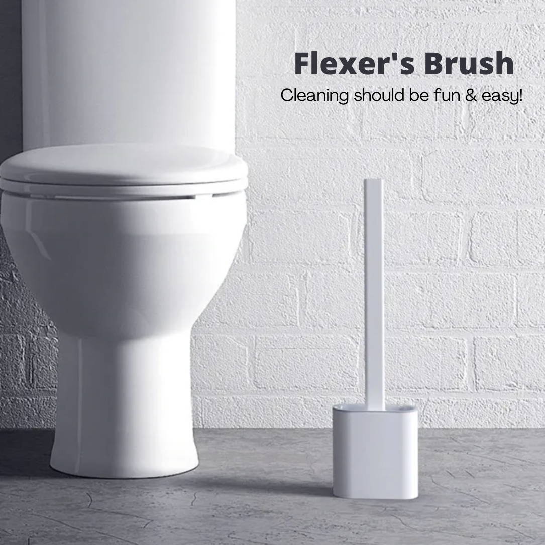 3 Pack Flexer Silicone Toilet Brush,Toilet Brush and Holder Flat Head Flexer Brush for Toilet Rubber Toilet Brush, Deep Cleaning Flexersilicone