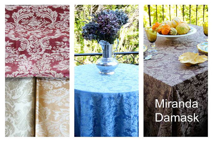miranda damask tablecloths
