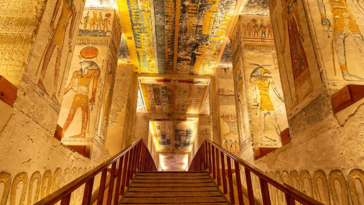 Visit the Tombs of pharaohs Rameses V and VI in the Valley of the Kings on a Luxor West Bank Tour
